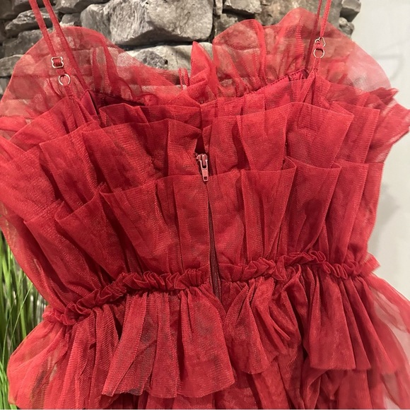 Molly Green Maroon / Burgundy Semi Formal Dress Size Large - Picture 6 of 10